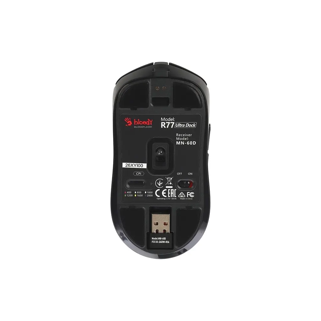 Мишка A4Tech Bloody R77 Ultra Wireless Dock Black (4711421003575) - фото 5