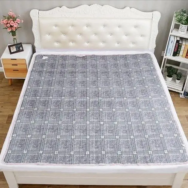 Електропростирадло Electric Blanket з підігрівом з поліестеру сірий 150 х 180 см 120 Вт - фото 3
