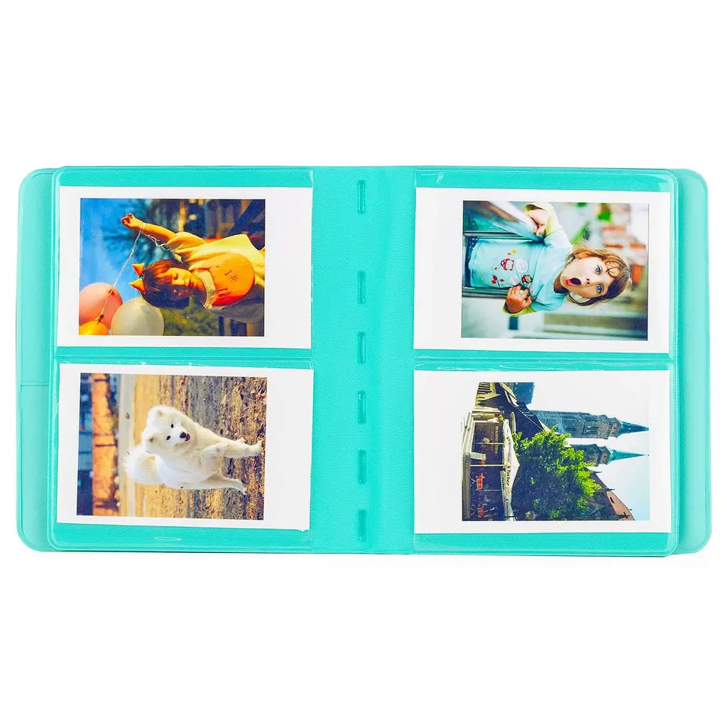 Фотоальбом для Fujifilm Instax Mini (12, 11, 40, 70, 90, 99, EVO, Link, Liplay) Polaroid 300, Z2300 на 64 фото, бірюзовий  - фото 2