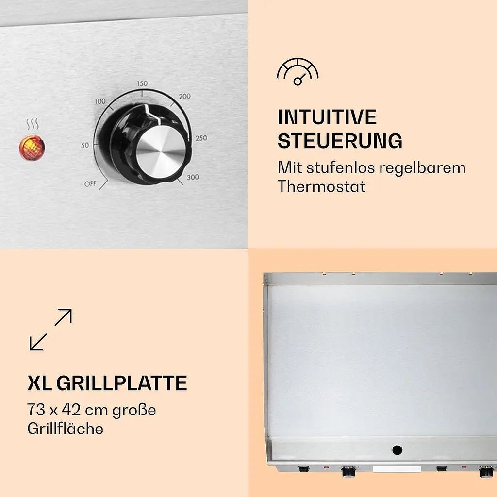 Електричний гриль Klarstein Grillmeile 4400 (10039914) - фото 2