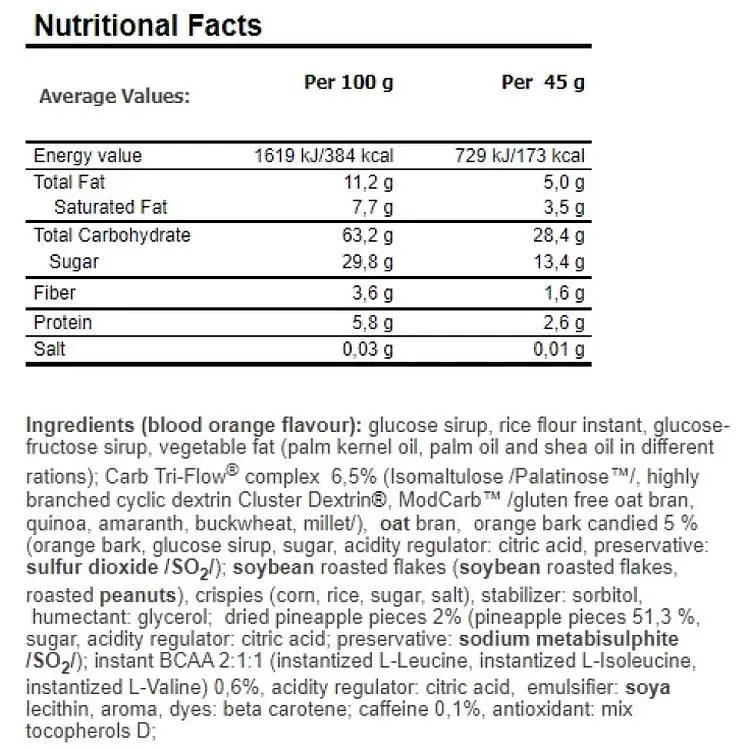 Батончик вуглеводний Amix Sport Power Energy Snack Bar бананова шоколадна стружка 45 г - фото 3