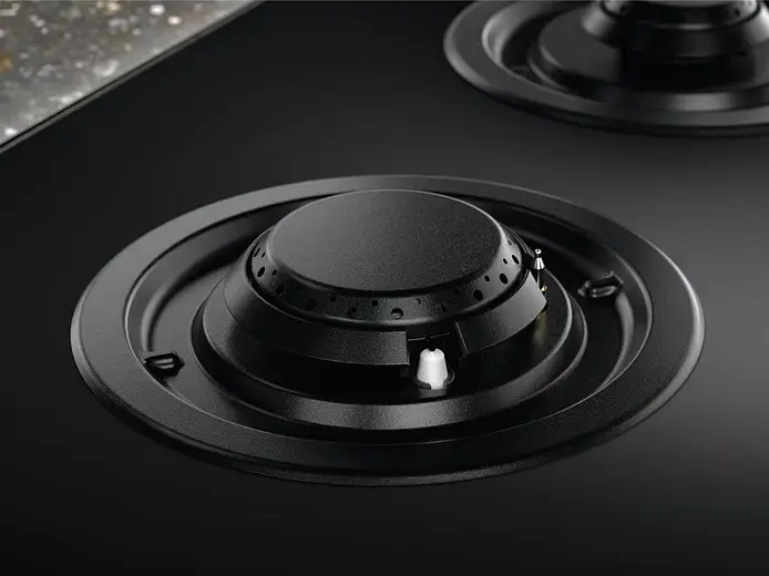 Варильна поверхня газова на склі Electrolux 75 см чугун електронне керування Hob2Hood чорний - фото 5