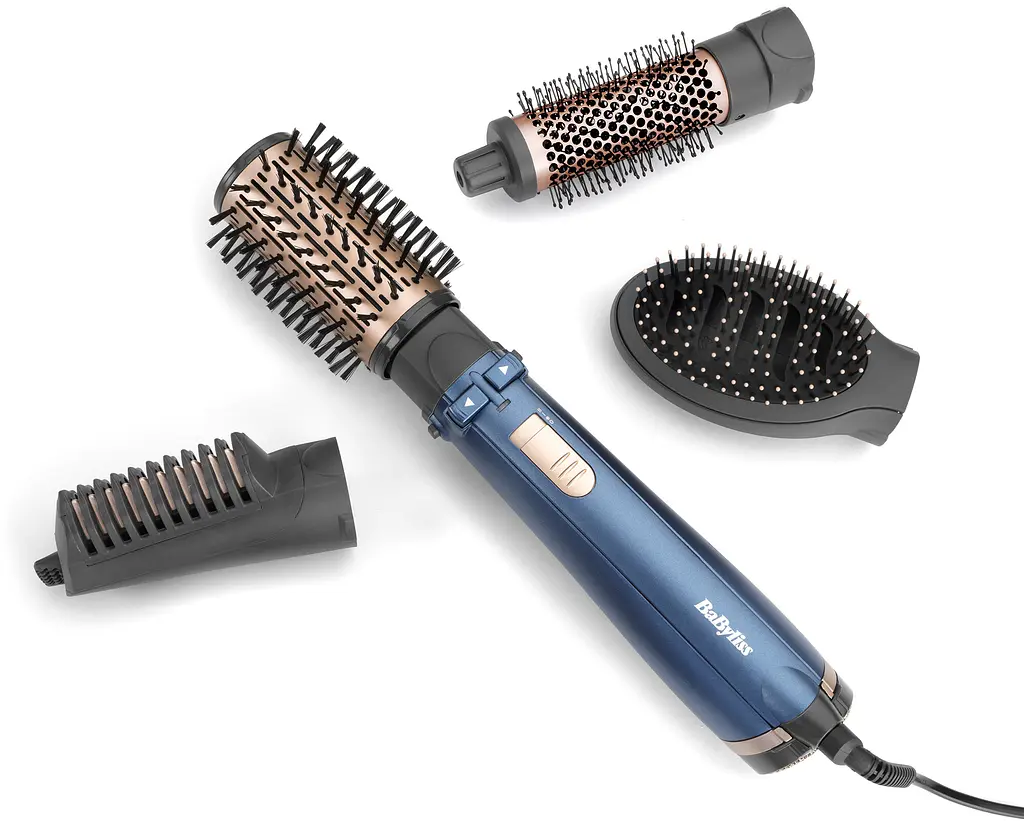 BaByliss Фен-щітка Style Pro, 1000Вт, 2 режими, іоніз-я, хол. Обдув, чохол для зберігання, кераміка, синій - фото 3