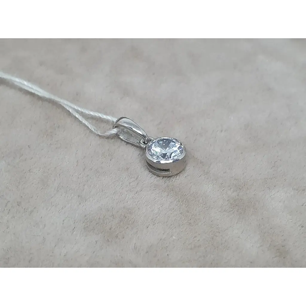 Срібна підвіска Vegas з фіанітом. 30007Р - фото 2