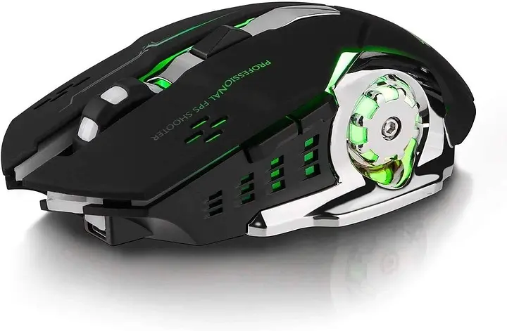 Безпровідна ігрова мишка безшумна з вбудованим акумулятором T2 RGB USB Charge + Bluetooth Black - фото 4