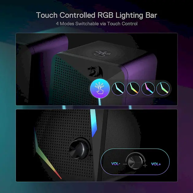 Акустическая система Redragon Waltz GS510 LED USB Black (78144) - фото 10