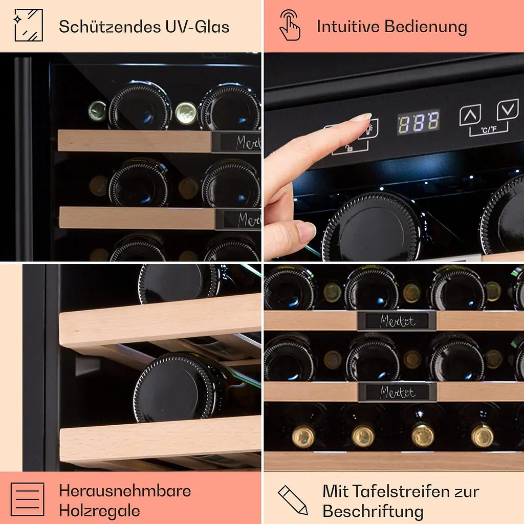 Винный холодильник встроенный Klarstein Vinsider 36 Built-In Uno (10041286) - фото 5