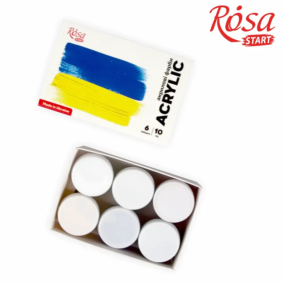 Набір акрилових фарб Ukraine 6×10 мл ROSA Start (4823098531050) - фото 2