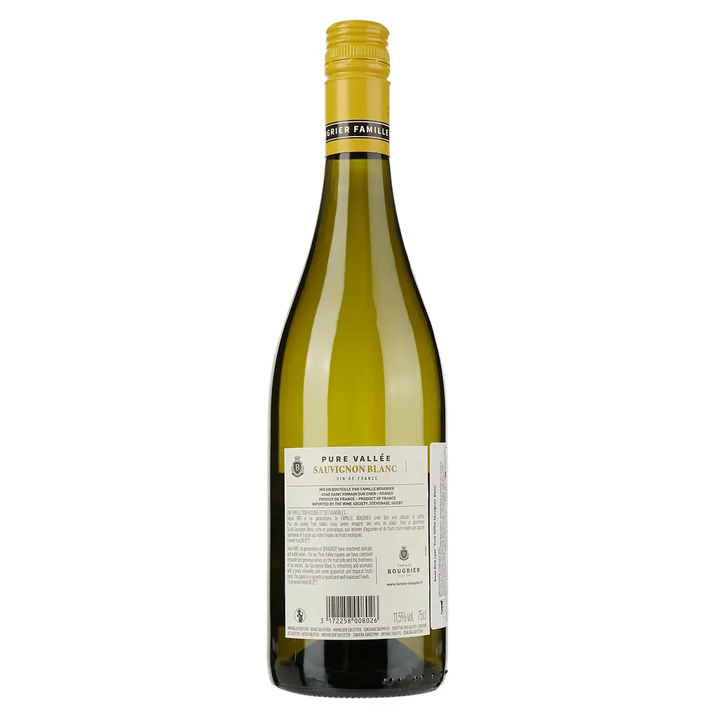 Вино Famille Bougrier Pure Vallee Sauvignon Blanc, 12%, 0,75 л - фото 2