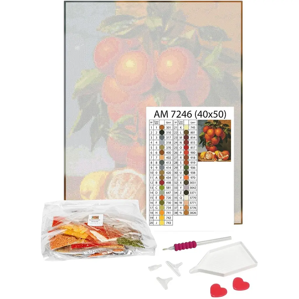 Алмазна мозаїка Ideyka Серце океану AMO7268 40х40 см - фото 2