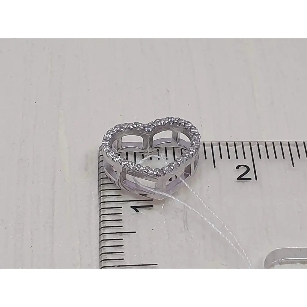 Срібна підвіска Vegas Серце з фіанітами. 30047Р - фото 3