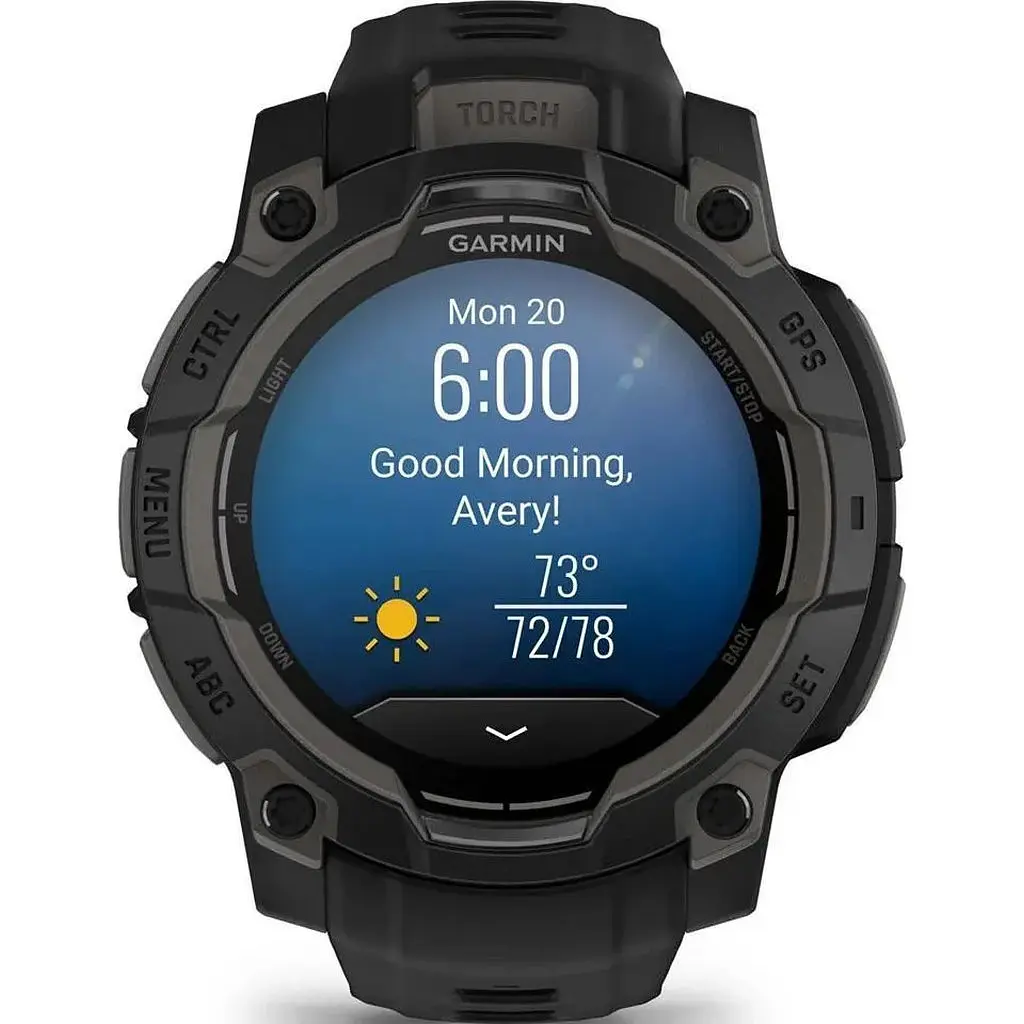 Смарт-годинник Garmin Instinct 3 45mm AMOLED Black with Black Band (010-02936-00) - фото 7