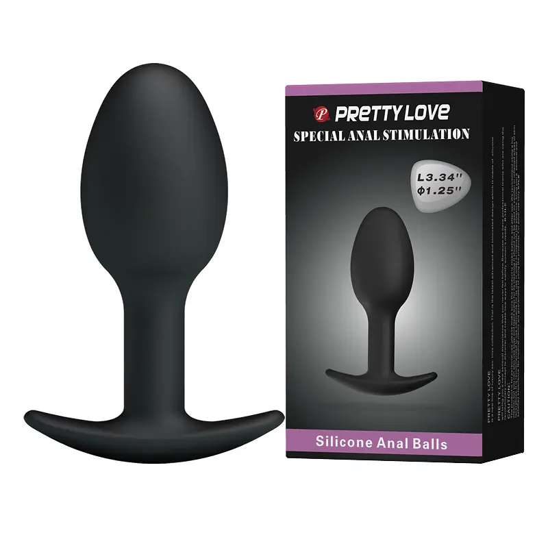 Анальна пробка - Pretty Love Special Anal Stimulation Anal Balls 3.34" Black - фото 9