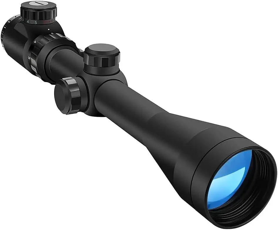 Прицел для винтовки Paike 3-9X40 с красным зеленым козырьком и откидной крышкой - фото 2