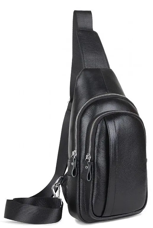 Чоловіча сумка-слінг Tiding Bag Чорна - фото 5