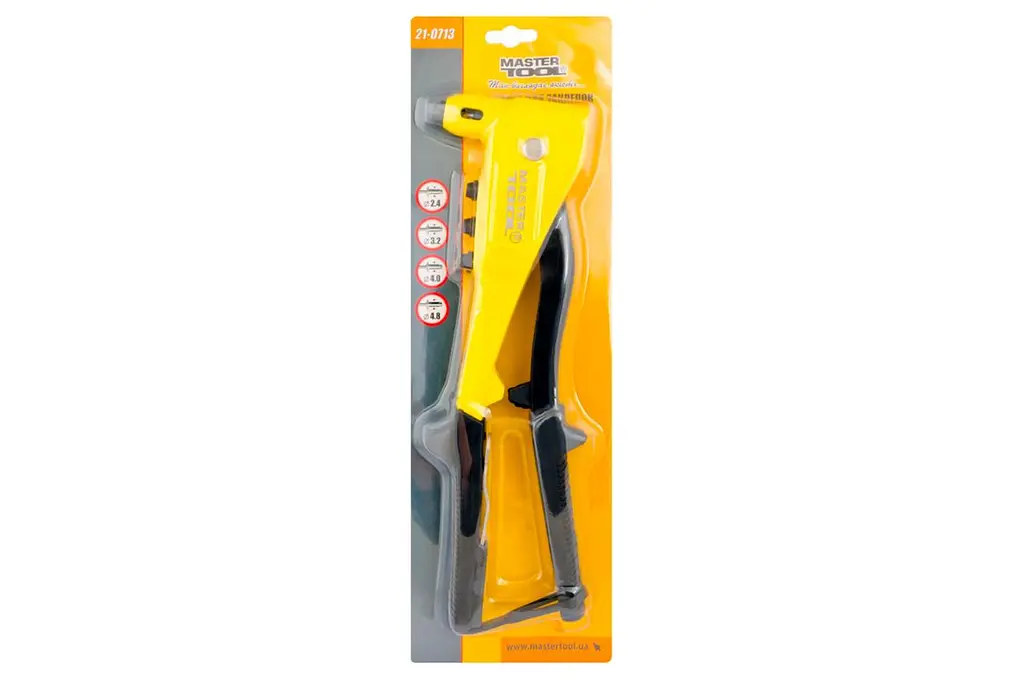 Заклепочник ручний для витяжних заклепок Mastertool 240 x ø2.4 x 3.2 x 4 x 4.8 мм - фото 3