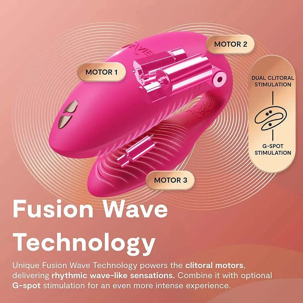 Вібратор We-Vibe Chorus Pro Electric Pink для пар зі смарт-управлінням - фото 9
