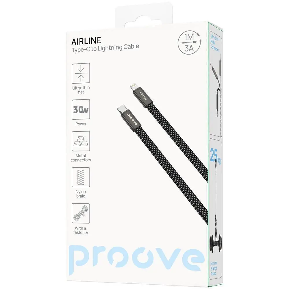 Кабель Proove AirLine Type-C to Lightning 30W (1m) black (CCAI30002101) - фото 4