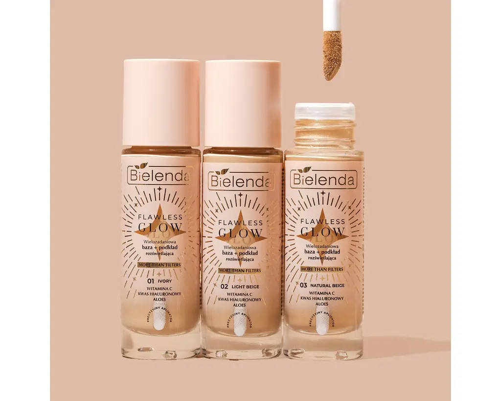Багатофункціональна освітлювальна база + тональний крем Bielenda Flawless Glow 02 30 мл - фото 4