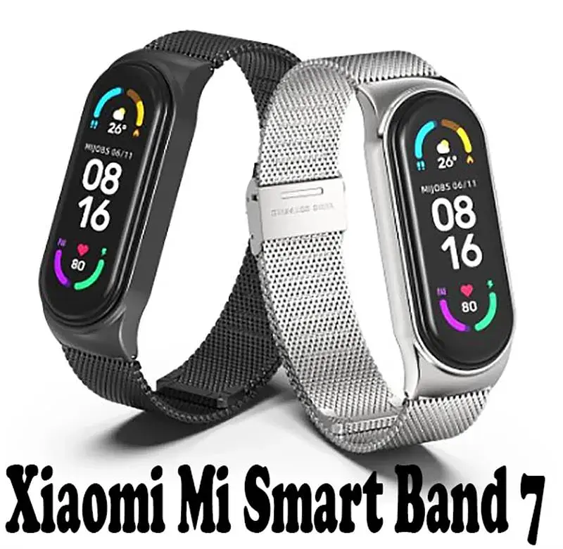Ремінець до фітнес браслета BeCover Metal для Xiaomi Mi Smart Band 7 Gold (707495) - фото 3