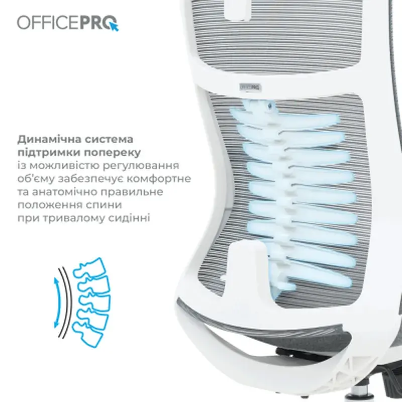 Офісне крісло OfficePro Balance OC620-W-DG-DG (OC620-W-DG-DG) - фото 7
