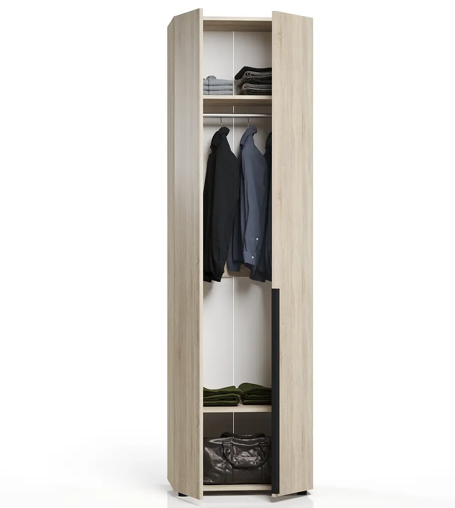 Шкаф для одежды Лира 70 2-х дверная Orange-Line 700х500х2400 Дуб сонома - фото 2