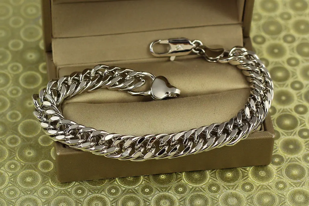 Браслет Xuping Jewelry Кобра карабін 20,5 см 9 мм сріблястий - фото 2