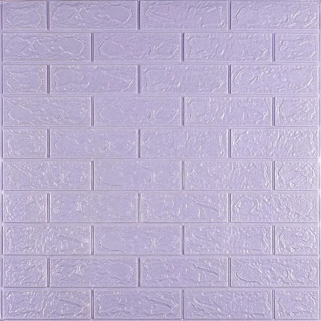 Самоклеюча 3D панель Sticker Wall 3080х700х3мм Світло-фіолетова цегла SW-00001758 - фото 2