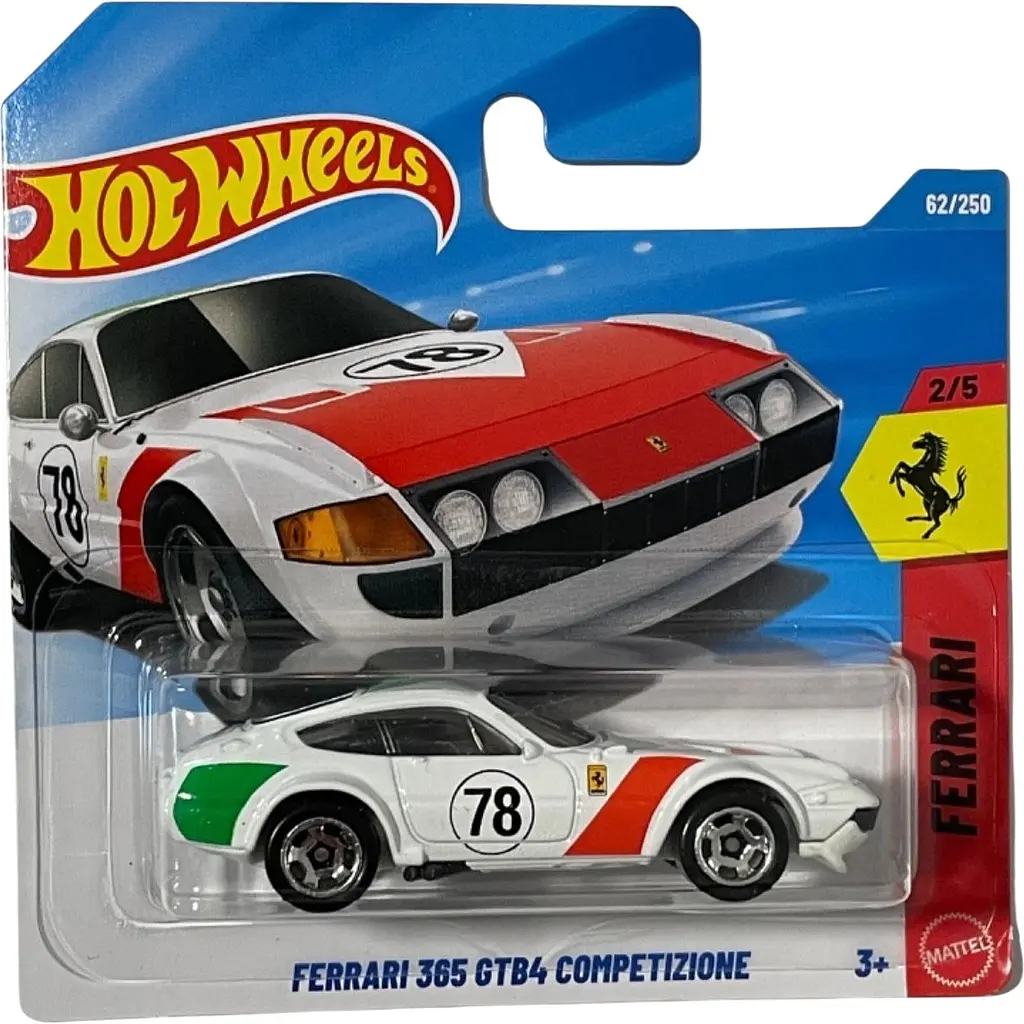 Базова машинка Hot Wheels FerrariFerrari 365 GTB4 Competizione біла (5785) JJL06-N521