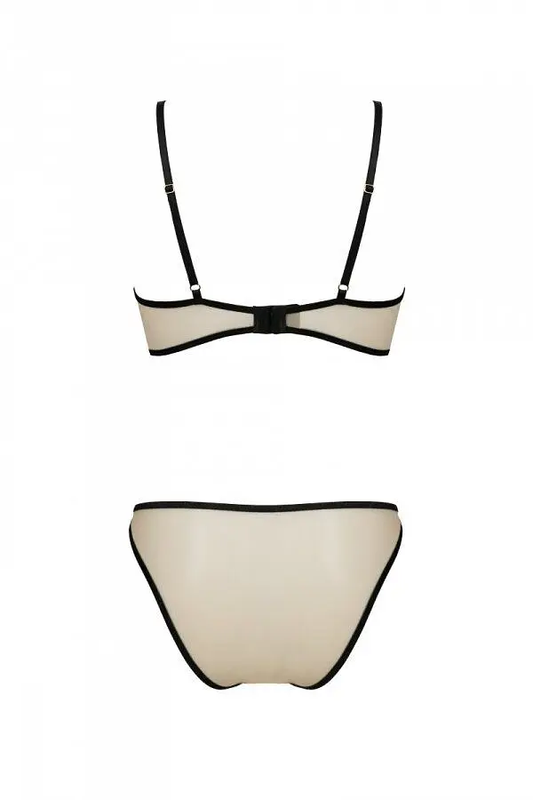 Комплект Passion LORINA SET, XXL/XXXL, beige, бюстгальтер та трусики - фото 4