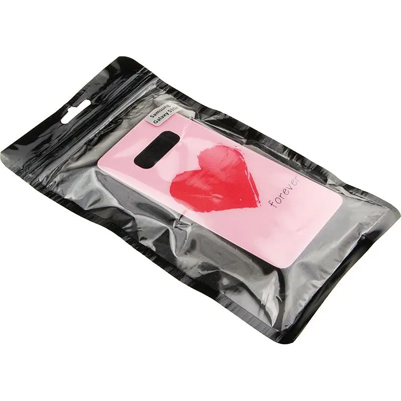 Чохол-накладка Toto Glass Fashionable Case Samsung Galaxy S10e Red Heart on Pink - фото 2