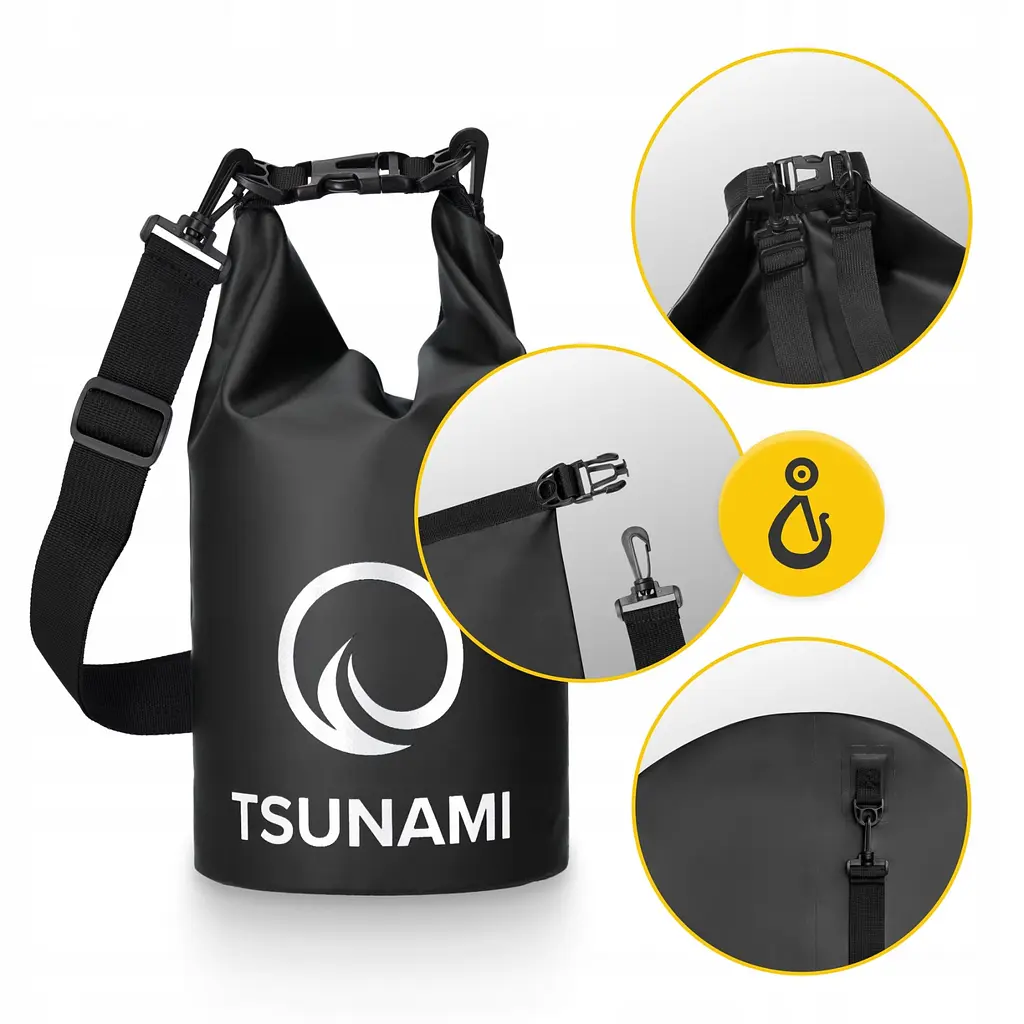 Гермомішок TSUNAMI Dry Pack 5 л водозахисний TS011 (P-5905973400053) - фото 2