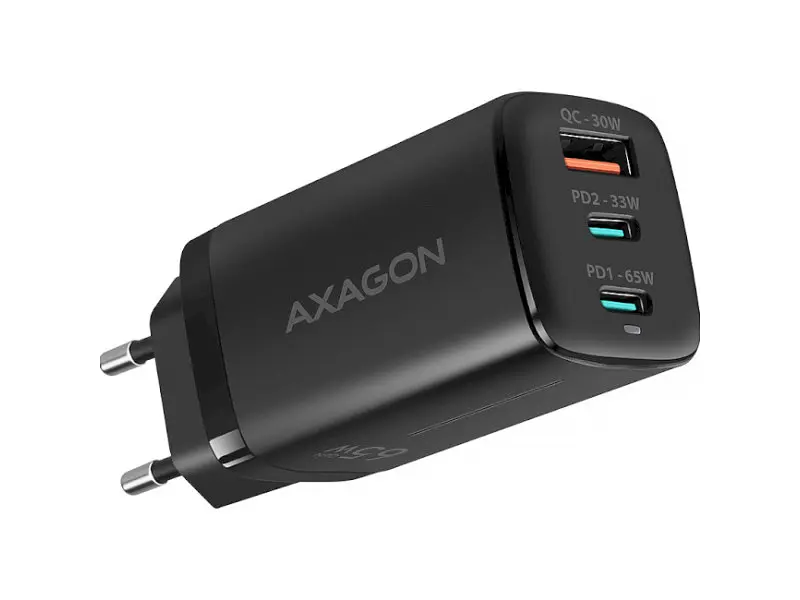 Мережевий зарядний пристрій AXAGON 65 W Black (ACU-DPQ65)