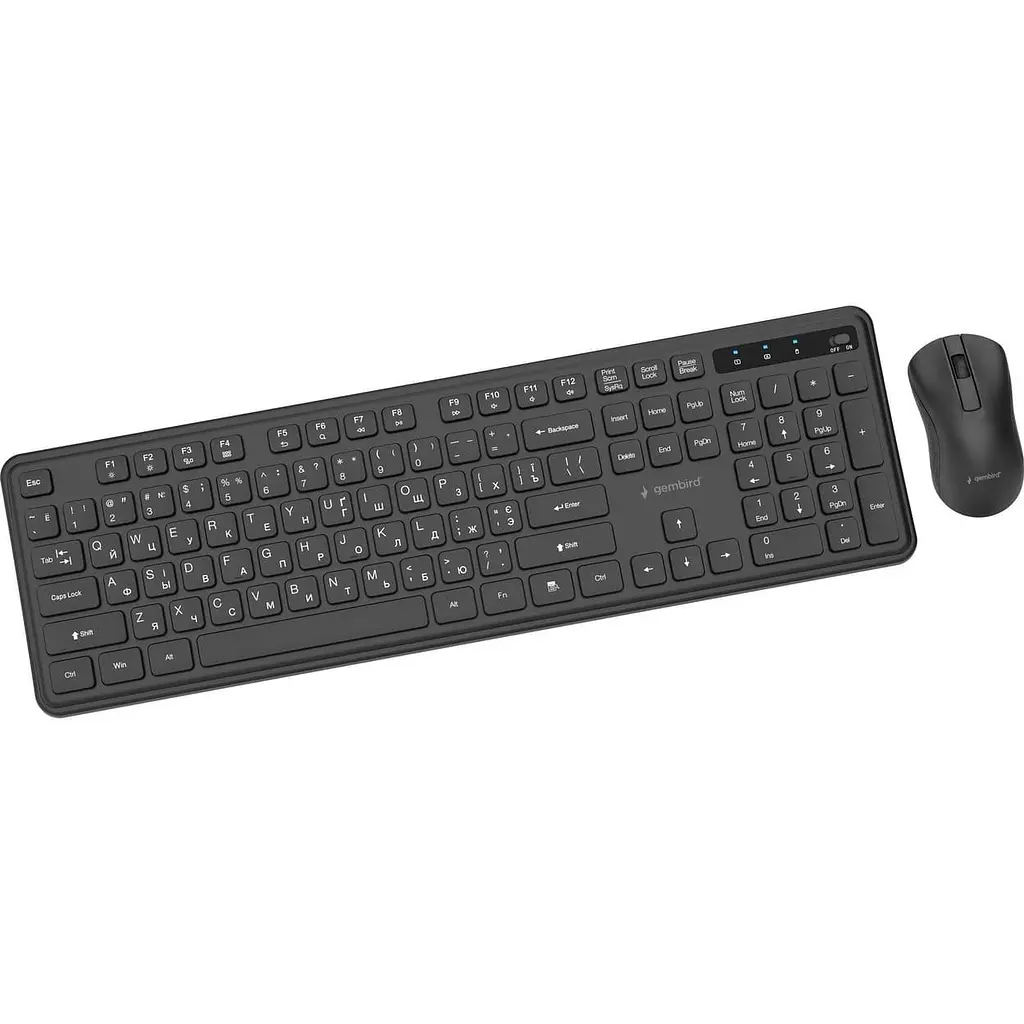 Комплект (Клавіатура та миша) Gembird KBS-WPS-01-CYRL Black (KBS-WPS-01-CYRL) - фото 3