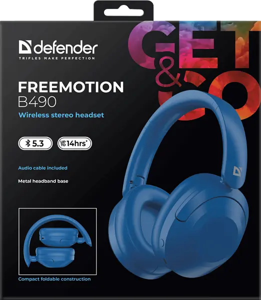 Гарнітура Defender FreeMotion B490 Bluetooth Blue (63490) - фото 11