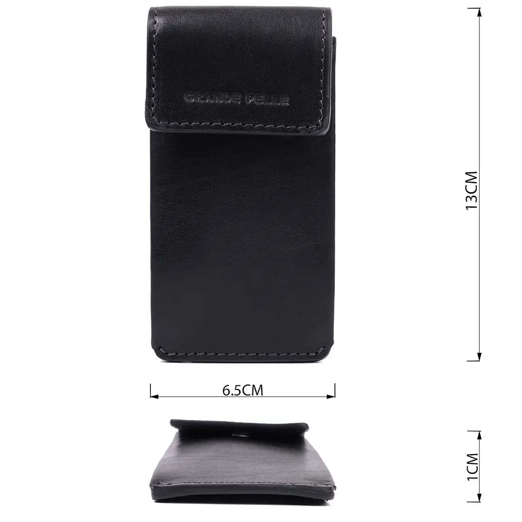 Ключниця футляр із натуральної шкіри GRANDE PELLE 6.5х13х1 см acs0032257 - фото 2