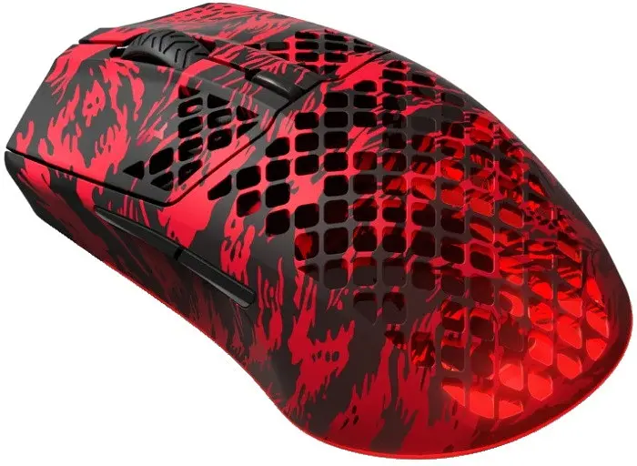 Миша бездротова ігрова SteelSeries Aerox 3 Wireless Faze Clan Edition (62605) 18000dpi чорно червона - фото 2
