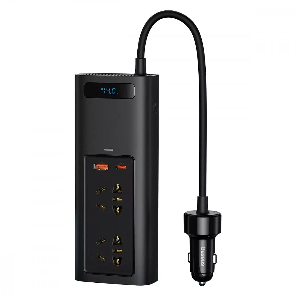 Автомобильный инвертор Baseus In-car Inverter 150 W (220V CN/EU) - фото 5