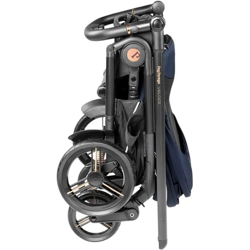 Коляска Peg-Perego Veloce Blue Shine синя - фото 4