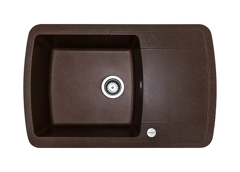 Кухонна мийка Adamant OPTIMAKS коричнева 775x495x200 мм, з крилом 77,5 см