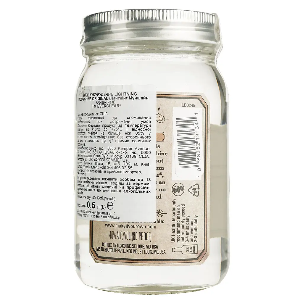 Виски Everclear Lightning Original Corn 40% 0.5 л - фото 4