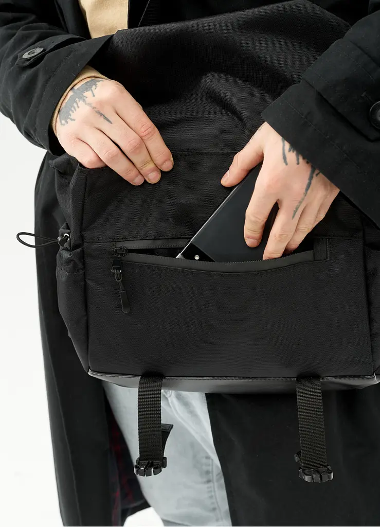 Чоловіча сумка Sambag DART Чорна 33 х 24 х 10 см (51311301m) - фото 6