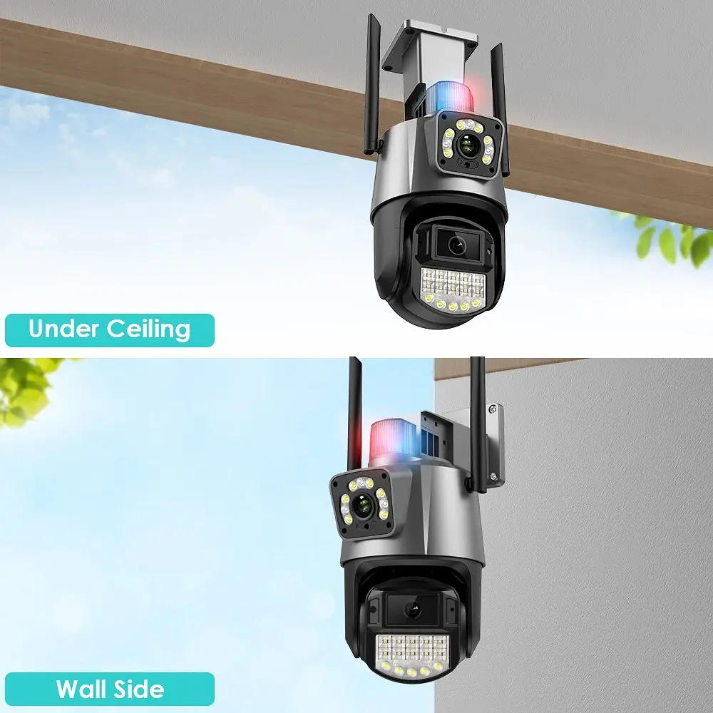 Вулична камера XPRO 8MP 4K IP Camera Outdoor WiFi PTZ подвійний об'єктив, подвійний екран чорна (43912-_1343) - фото 13