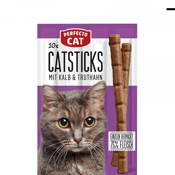 Perfecto Cat Meat паличка для дорослих котів з телятиною та індичкою, 14 см, 1 шт.