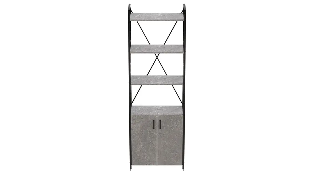 Етажерка 4/60 Ferrum-decor Серії Конект з тумбою 179x60x28 Чорний ДСП Бетон (FRD-104490) - фото 4