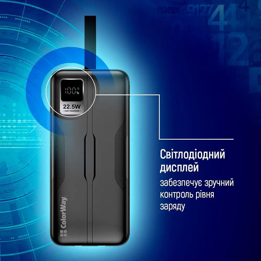 Павербанк ColorWay Black 50 000 mAh / 22.5 Вт (CW-PB500LPC5BK-PDD) - фото 12