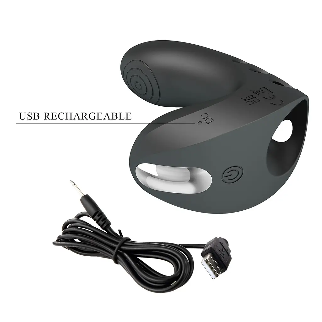 Вибратор Pretty Love Camelia Honey Finger 9.6 см (черный) - фото 5