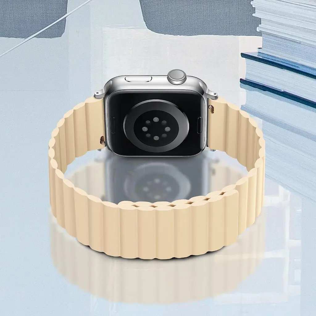 Силіконовий магнітний ремінець Tasikar для Apple Watch 45 мм, 44 мм, 42 мм, серія 8, 7, 6, 5, 4, 3, 2, 1 SE - фото 6