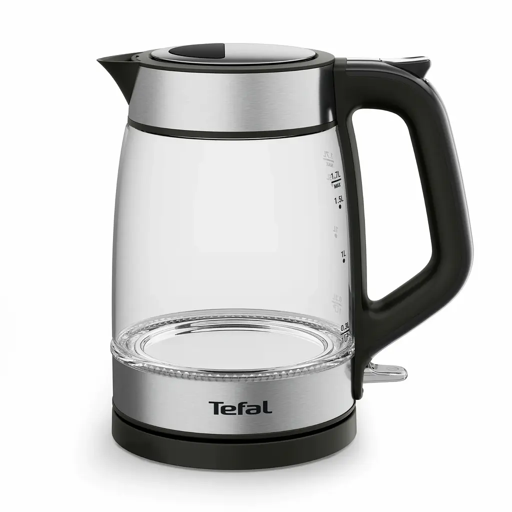 Електрочайник Tefal Glass Kettle 1.7 л скло з підсвіткою чорно-срібний kuh0015297 - фото 2