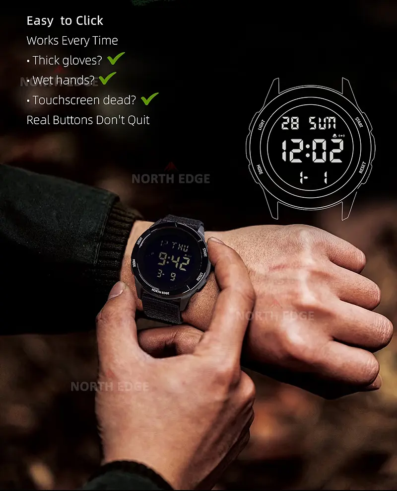 Годинник North Edge Terrax Black - фото 6